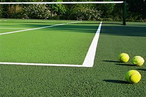 Artificial grass for tennis